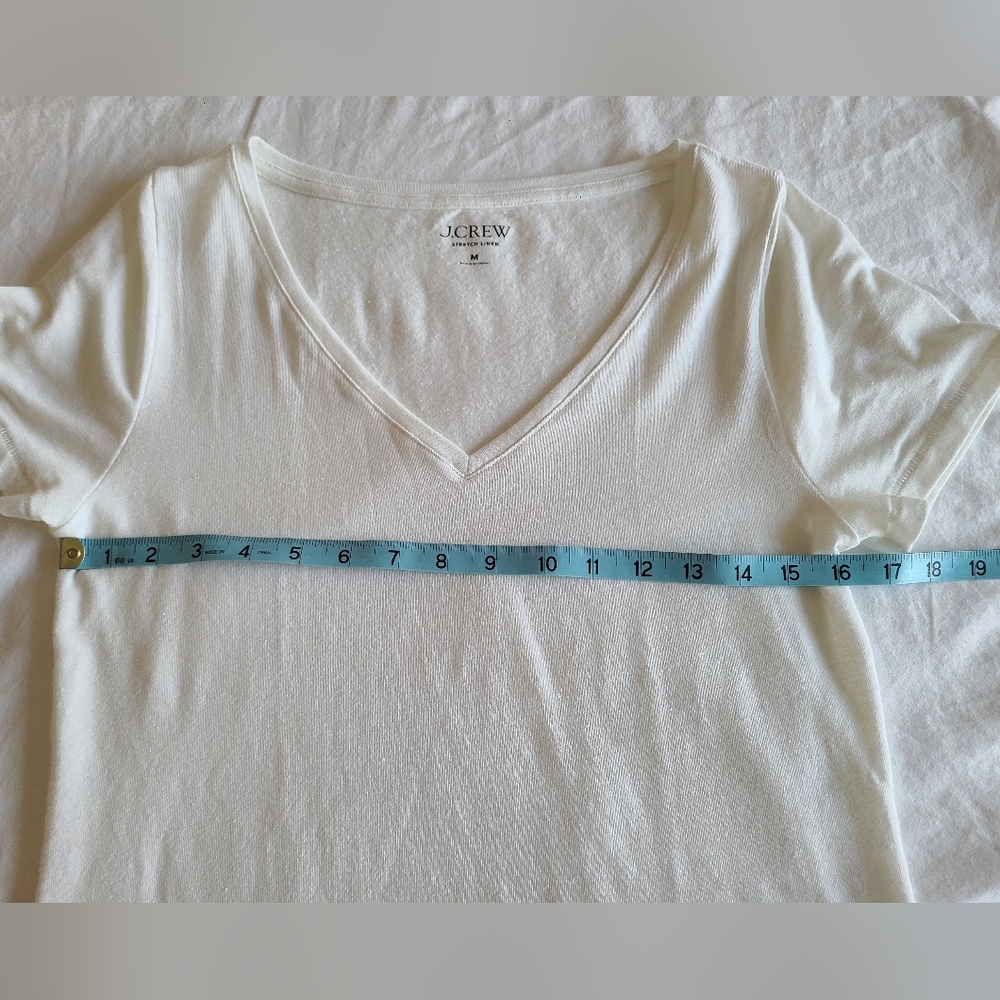 J. Crew/LOFT Short Sleeve Crew/V-Neck Tops - Pink, White, Yellow - Picture 16 of 16